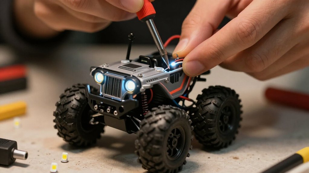 rc vehicle led installation